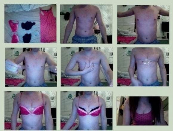 Transzvesztita készülődik