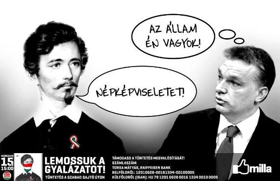 Milla tüntetés, március 15.