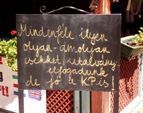 Mi nem mertünk itt enni . . .