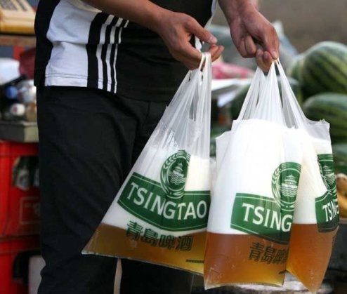 Occcsó zacskós sör Kínában