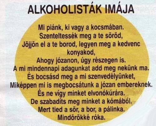 Alkoholisták imája