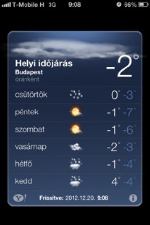 Időjárás előrejelzés