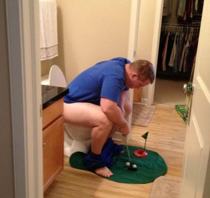 Kávé, cigi után egy kis golf...