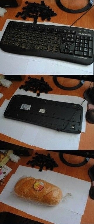 Kitakarítottam a billentyűzetet