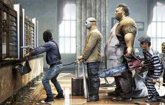 Eközben a bankban . . .