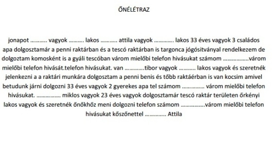 Önéletrajz - ne róluk vegyél példát