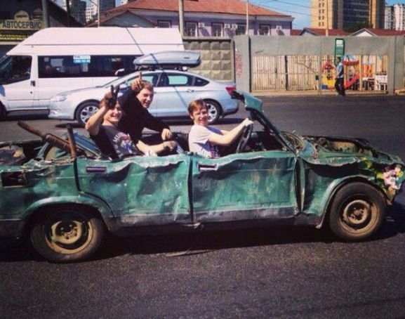 Egy utolsó kép, útban a bontó felé :P