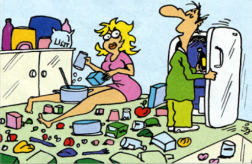 Fiatal feleség a konyhában