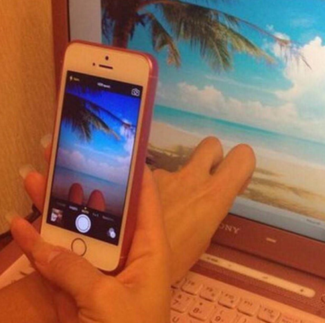 Készül a fotó az egzotikus nyaralásról