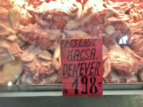 A vásárcsarnok mai ajánlata