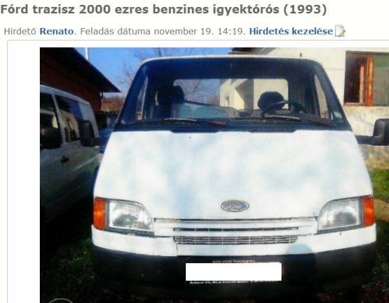 Igen masziv alapótban levő trazisz eladó