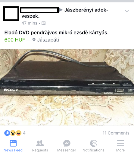 Újabb facebookos gyöngyszem