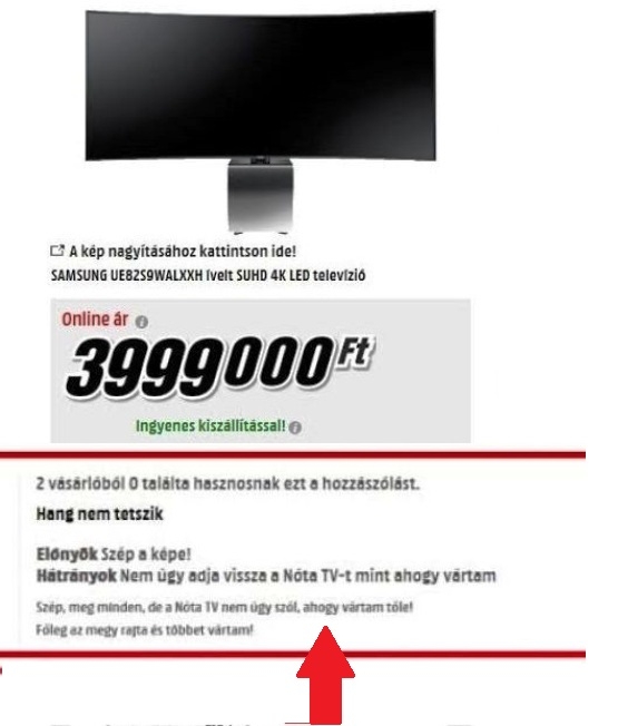 Felső kategóriás tv, alsó kategóriás vevőnek