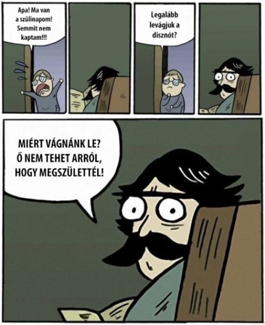 Apa és fia beszélgetnek