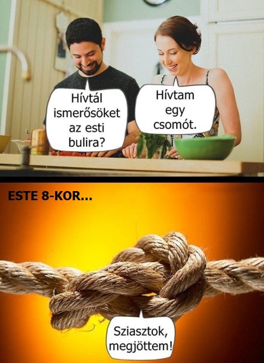 Készülődés az esti bulira...