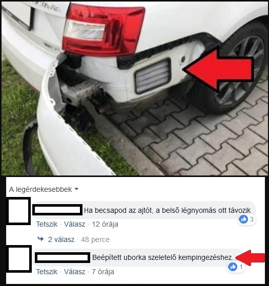 Tippeld meg, hogy mire valók ezek a redők a hátsó lökhárító alatt