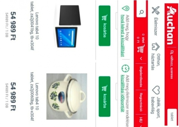 Újra a madaras Teszkó weboldalán járunk