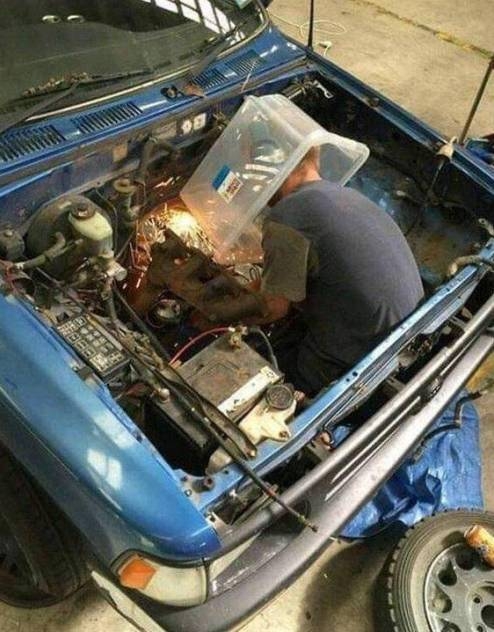 Hegesztőpajzs helyett...