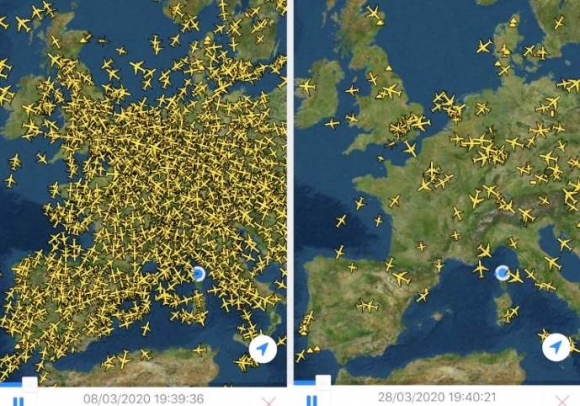 Légiforgalom Európa felett